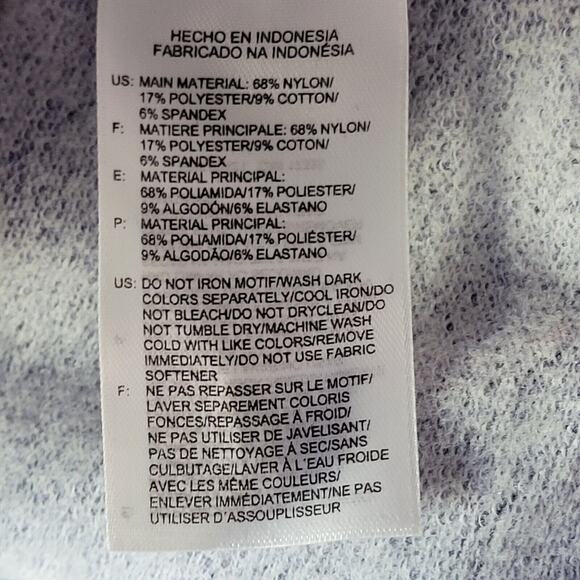 Reebok Womens Medium Sweatshirt Hoodie Full Zip Blue Graphic Play Dry NEW NWT 90 - Picture 4 of 7